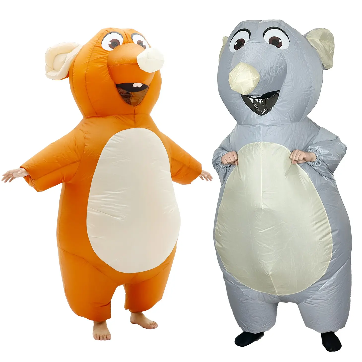 Adult Inflatable Mouse Costume, Fun Spooky Halloween Party Role Play Set, Cartoon Style, Perfect for Festive Celebrations
