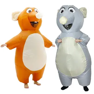 Adult Inflatable Mouse Costume, Fun Spooky Halloween Party Role Play Set, Cartoon Style, Perfect for Festive Celebrations