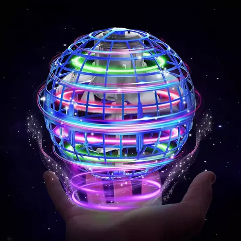 2026 Glowing Floating Orb Toy - 8cm Levitating Flying Hover Ball, Polypropylene Enclosed Wheel for Hand Protection, Rechargeable Battery, Colorful Lighting Effects, Exquisite Packaging Box, Safe Easy-Play Kids Flying Toy
