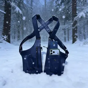 Vintage Sling Crossbody Bags for Men & Women Lightweight Multi-Purpose Outdoor Vest Bag with Zipper Pocket for Hiking Cycling Running Adjustable Strap in Black Brown Perfect Gift SpringStatements