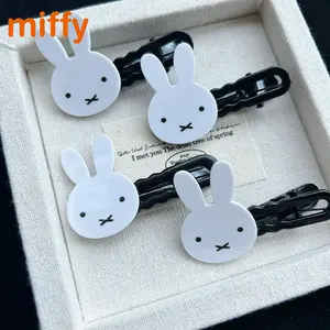Kawaii Miffy Cute Hairpin Cartoon Rabbit Bangs BB Clip Versatile Fashion Ins Style Headwear Decoration Accessories Girl Gift