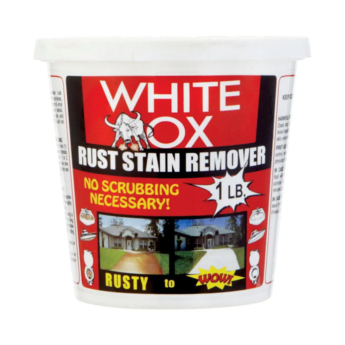 212 MAIN White-OX 1483205 1 lbs Unscented Rust Remover Crystals, Household Cleaning Supplies, Pet Odor Control Solution, Stain Remover, Crystal Form