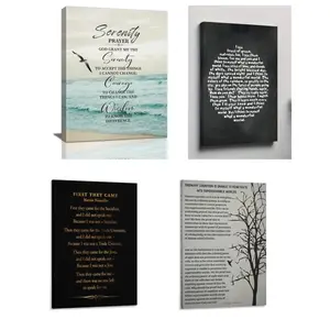 Inspirational Canvas Wall Art, Prayer Bible Verse Painting Picture Wall,,Decor Scripture Religious Home Print Artwork for Living Room Bedroom Church Home Gift Cotton Ornaments Decoration