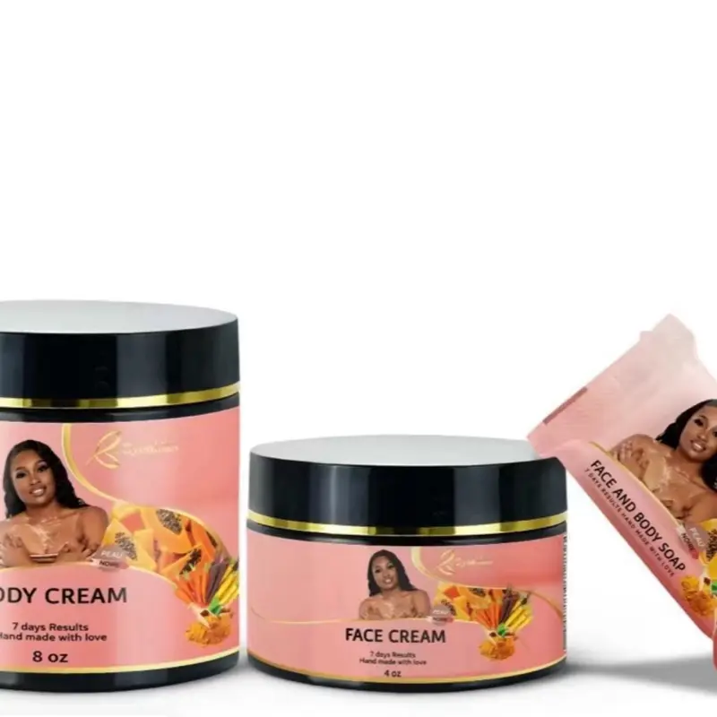 Byen nwa set 3 products glow body cream exfoliate gently caramel skincare Byen nwa set 3 products glow body cream exfoliate gently caramel skincare