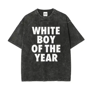 White Boy Of The Year Shirt Oversize Unisex Washed T-Shirt for Women and Men's Unisex Fit Batik Cotton Oversize Streetwear Menswear  Super Soft Pre-Shrunk