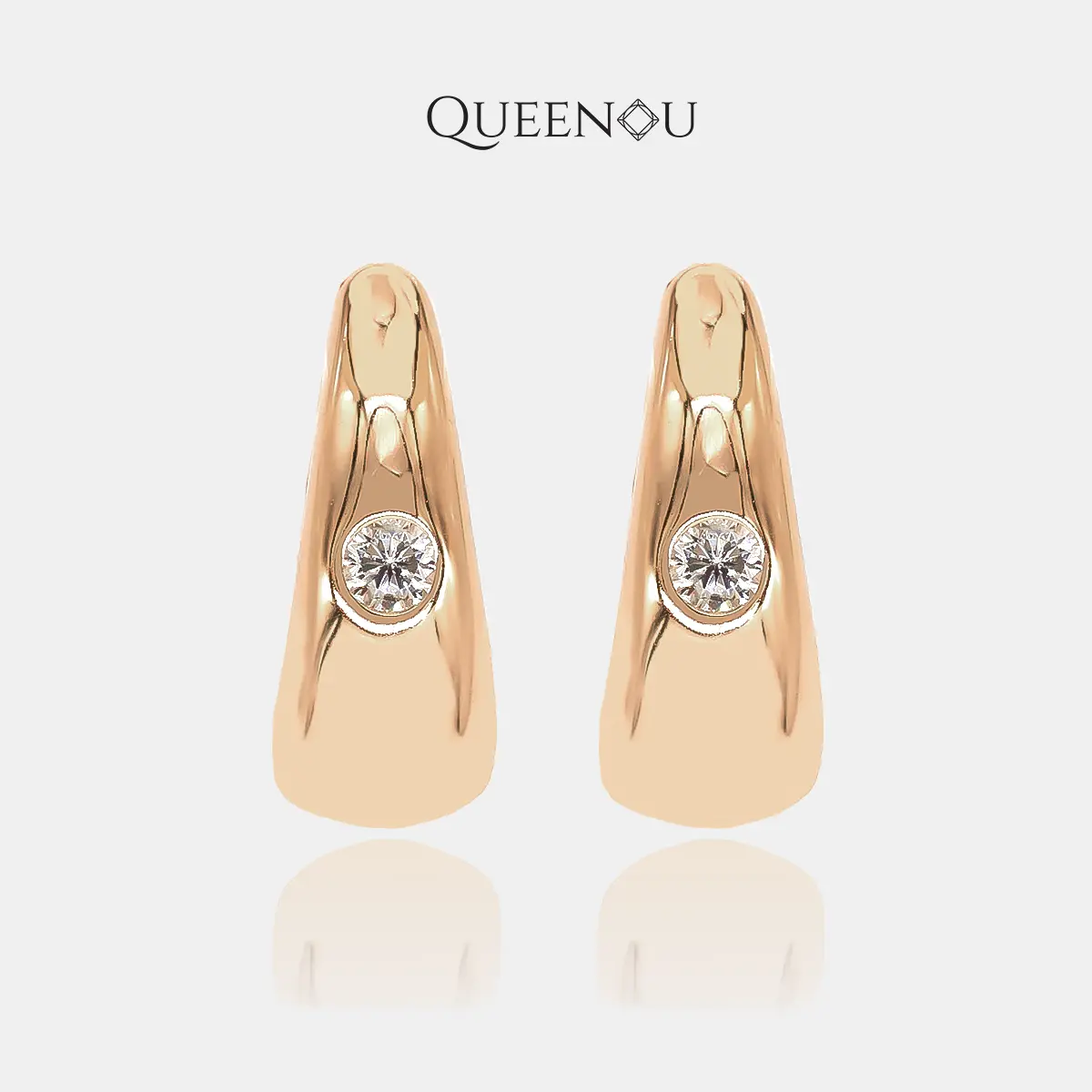 【832-US】QuicklyDelivery|NOBonus-Radiant Curve Synthetic Moissanite Hoops– Fashionable Wedding, Anniversary, or Daily Gift for Women