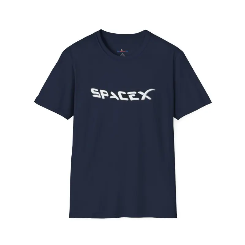 SPACEX RIDE Tshirt - Graphic Tee Unisex Soft Cotton Crewneck Fitted T-Shirt for Casual Wear Streetwear Man Menswear Top Tropical Operator Summer Checkinto5150 Program Classic Tshirt - Shortsleeve Navy Blue