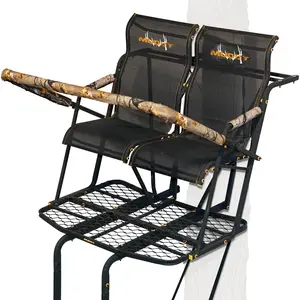 Muddy The Rebel 2.5, 17 Foot Hunting Ladderstand, 2 Person Climbing Tree Stand
