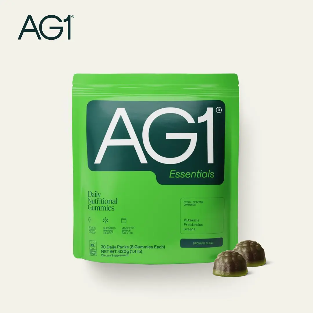 AG1 Essentials Gummies – Daily Multivitamin + Prebiotic, NSF Certified