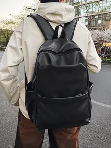 New Style Korean Backpack for Boys, Simple Laptop Bag for Middle School Students, Travel Rucksack with Dual Straps, Casual Travel Backpack