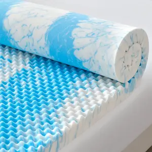 Sinweek Cooling Gel Memory Foam Bed Topper for Pressure Relief bed topper Memory Foam Egg Crate Mattress Topper, CertiPUR-US Certified,