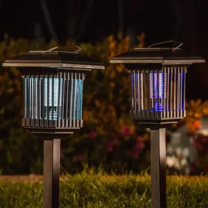2 PCS Solar Mosquito Killer Lamp — Waterproof Solar Mosquito Killer Lamp, Suitable for Gardens, Lawns, and Landscape Lighting