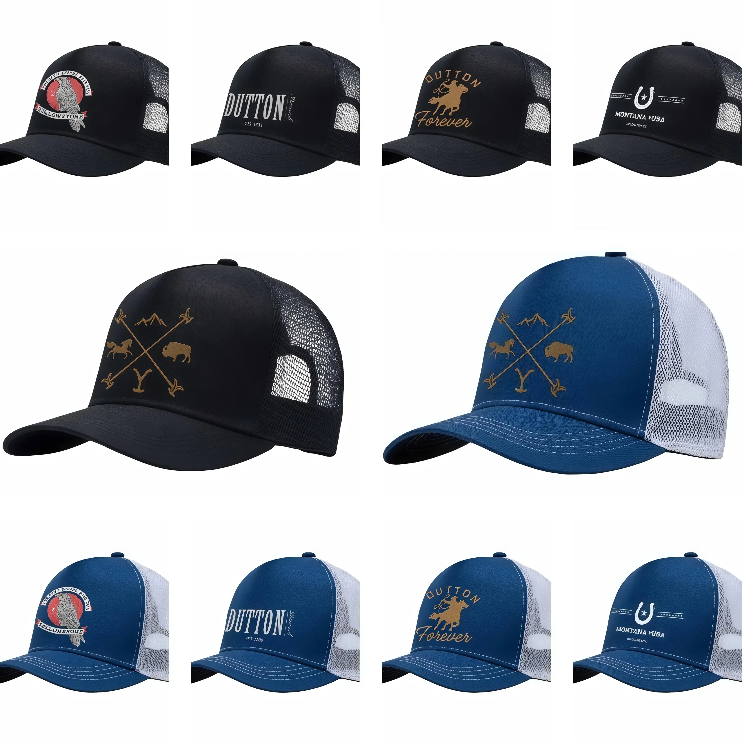 Yellowstone Dutton Ranch Logo Stylish Adjustable Breathable Fabric Hat - Casual Sport Hat for Men, Summer Accessory for Sports, Travel, Breathable Fabric Hats, Casual Sport Hats