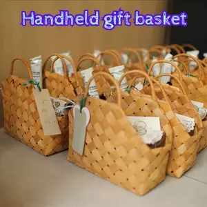 legant Handmade Woven Gift Basket with Brown Handles - Ideal for Valentine'S Day, Mother'S Day, Wedding, Birthday - Includes Assorted Treats and Personalized Tags, Perfect for Companion Gifts, Gift Basket|Woven Basket|Personalized Tags