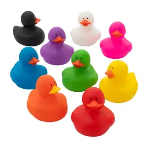 2" Bulk 108 Pc. Colorful Rainbow Rubber Duck Assortment