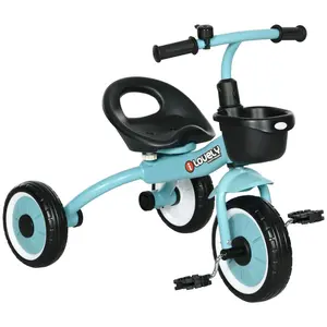 Kids' Tricycle for 2-5 Year Olds - Blue Toddler Comfort Bike, Ideal for Park & Backyard Riding to Build Balance, Coordination & Outdoor Fun