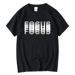 Focus Optical Illusion Graphic T-Shirt, Minimalist Motivational Aesthetic Tee