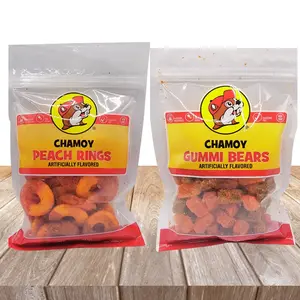 Buc-ee's Chamoy Candy 2 Pack Bundle- Mexican Candy Chamoy Peach Rings and Chamoy Gummi Bears fruit Variety Snack Bundle