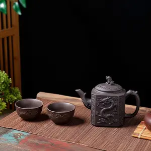 Teapot with Strainer Zisha Teapot Household Gongfu Tea Set with Cups