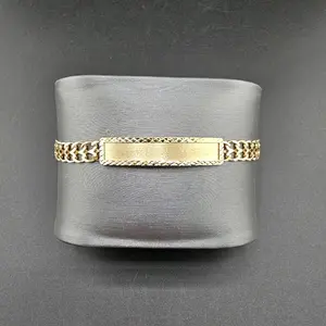 14k Gold Bracelet, Size 7, 5.8mm With Custom Engravable Name Plate, Everyday Wear Jewelry