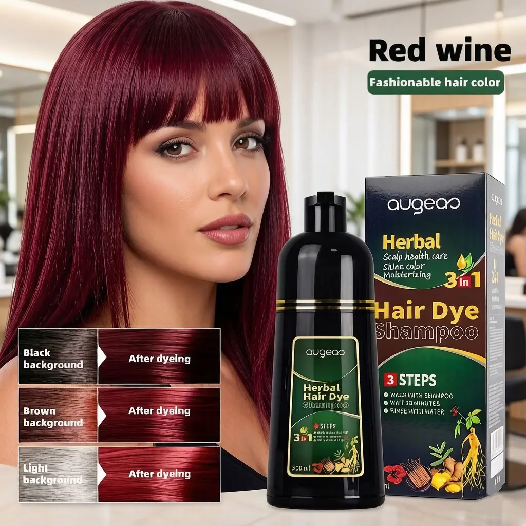 Instant Color Shampoo, Suitable for MultipleHair Colors, 3 in 1 Hair Dye Shampoo, Unisex,Long-Lasting Color, Multiple Shades Available,Semi-Permanent Shade Suitablefor All Hair Types (500ml)