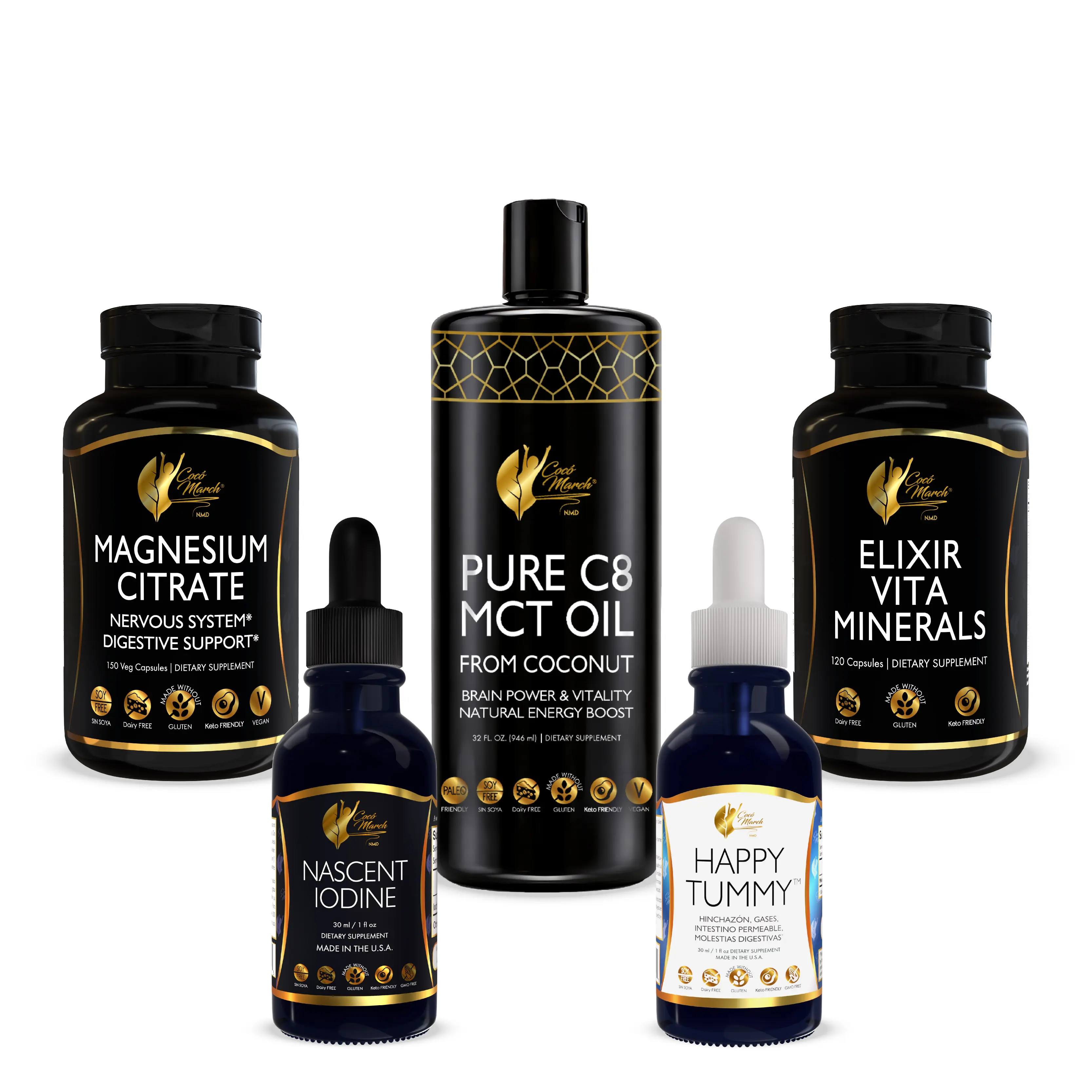 Cocó March N.M.D Vital Energy Kit, Dietary Supplements Bundle to Support Daily Energy and Balance