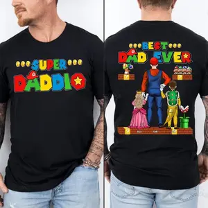 Super Dad Tee, Best Dad Ever Shirt, Personalized Gamer Dad Gift