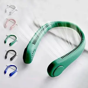 Portable Neck Fan, 3-speed Rechargeable Bladeless Neck Fan, Energy Saving Fan, Multifunctional Fan, Adjustable Neck Wearable Fan for Women & Men, Usb Portable Fan, Cooling Fan for Travel, Indoor, Outdoors & Sports, Wearable Cooling Fans, Usb Charging Fan