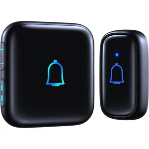 Wireless Doorbell with 1000-ft Wireless Range, IP66 Waterproof Ringer, 56 Chimes, Mute Mode for Home Office & Hearing-Impaired Users