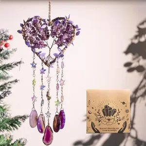 Heart  Suncatcher  Sun Catcher for Windows Haning Decor  Tree of Life Dream Catchers Wall Hangings Outdoor Garden Decor for Adults Girls