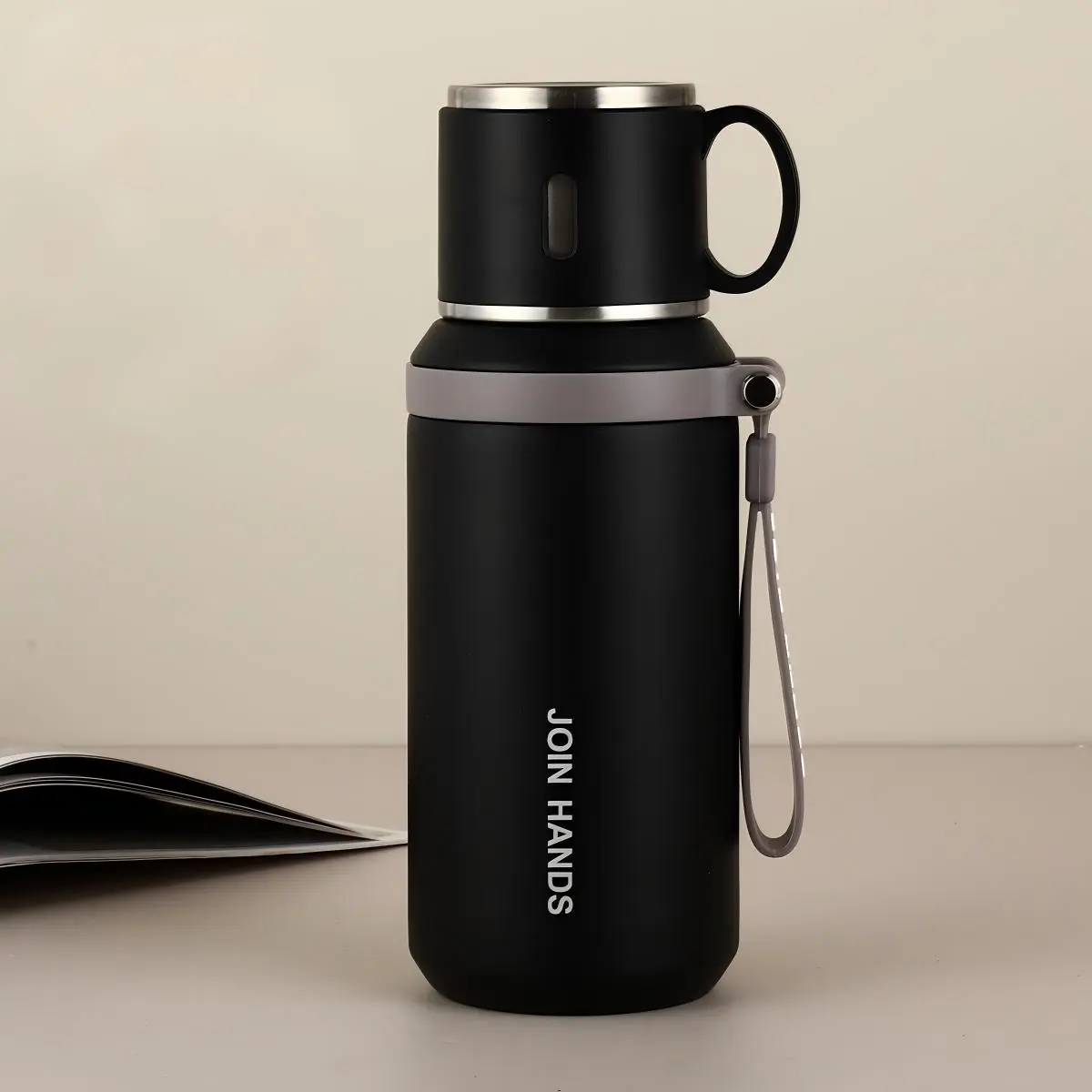2026 Travel Mug, 600ML Stainless Steel Thermos with Cover Lid, Leakproof Insulated Water Bottle for Men Women