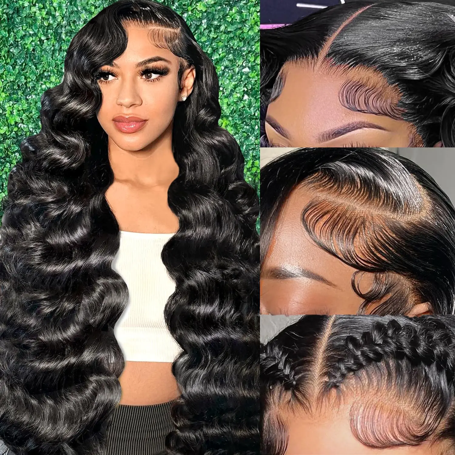 26" Body Wave Human Hair Lace Front Wig