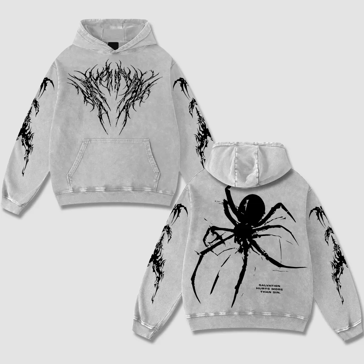 Revion - Sicko Designed Racing Washed White Hoodie Vintage Motorcycle, Gothic Motor Speed Racing Sportbike Graphic Merch, Acid Washed Streetwear Clothing, Unisex Dirt Bike Racing Hoodie, Vintage Motorsport Hoodie, Speed Culture Men's Wear