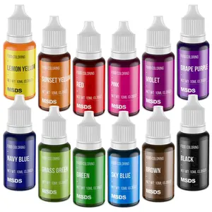 Food Coloring Set 12 Color Vibrant Dye Liquid for Cake Decorating,Baking,Easter Egg,Icing,Cooking,Slime DIY Supplies Kit 0.35 Fl.oz /Bottles Nata Bake