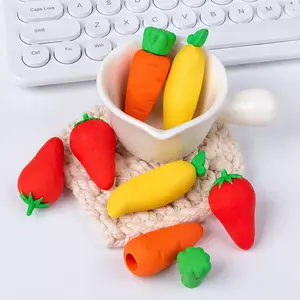 Cute Jumbo Fruit Erasers, Clean Residue-Free Erasers for Students, Non-Toxic Pencil Erasers for Kids, Creative Stationery Study Tool