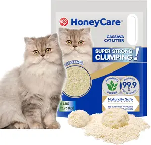[B] HONEYCARE: DIY Cat Litter | Tea Cat Litter | Cassava Cat Litter | Mixed Cat Litter | Pellets Zeolite Cat Litter | Effortless Cleaning | Refreshing Tea Scent | 100% Natural Ingredients | Eco-Friendly & Biodegradable | Low Dust | Superior Odor Control