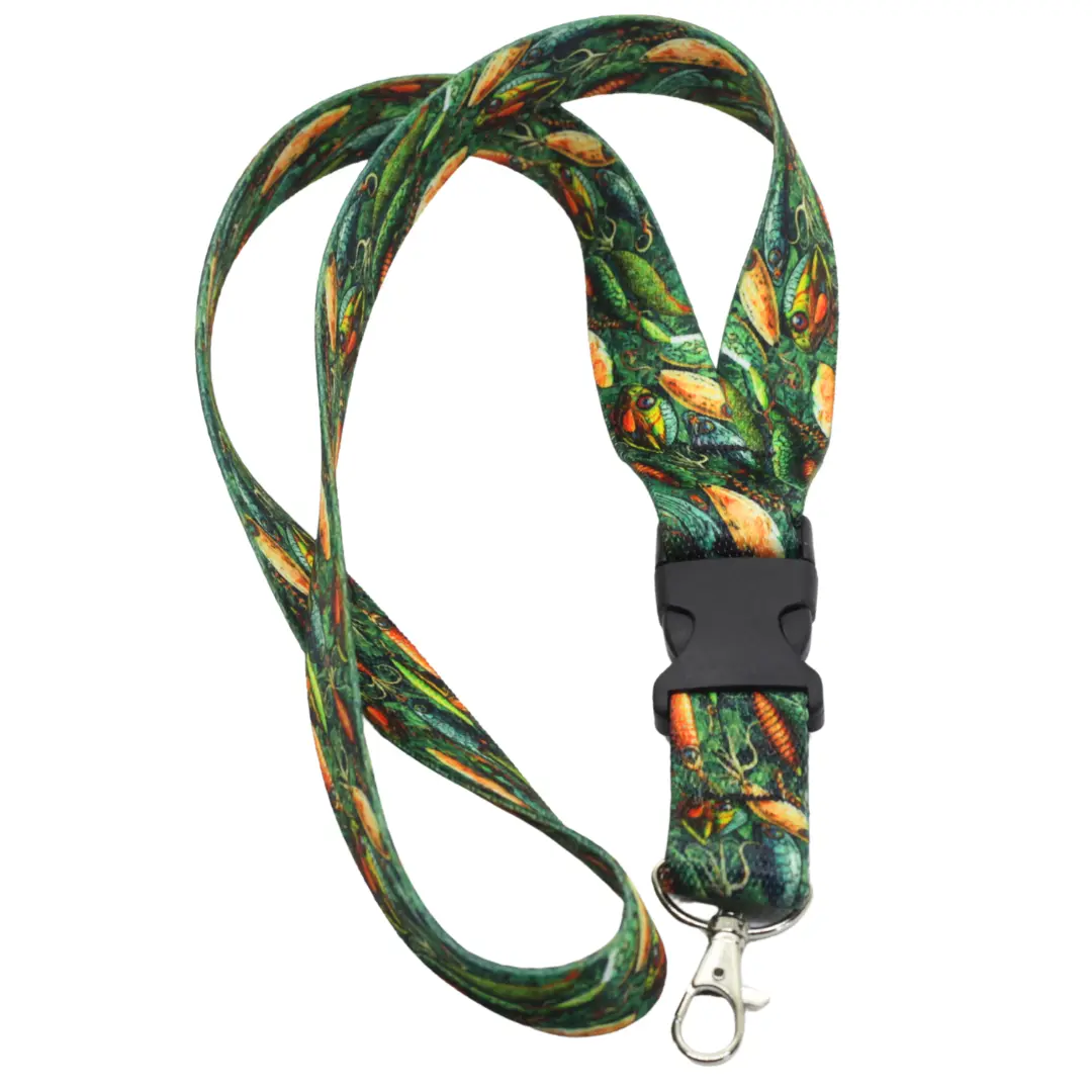 Northwest Straps Webbed Fabric Fish Pattern ID Card Lanyard Badge Holder for Adults - USA-Made Durable, All-Seasons Lanyard with Secure-Hold Swivel Clip, Metal Clamp, Reinforced Stitching for Easy Keys & IDs Detachment