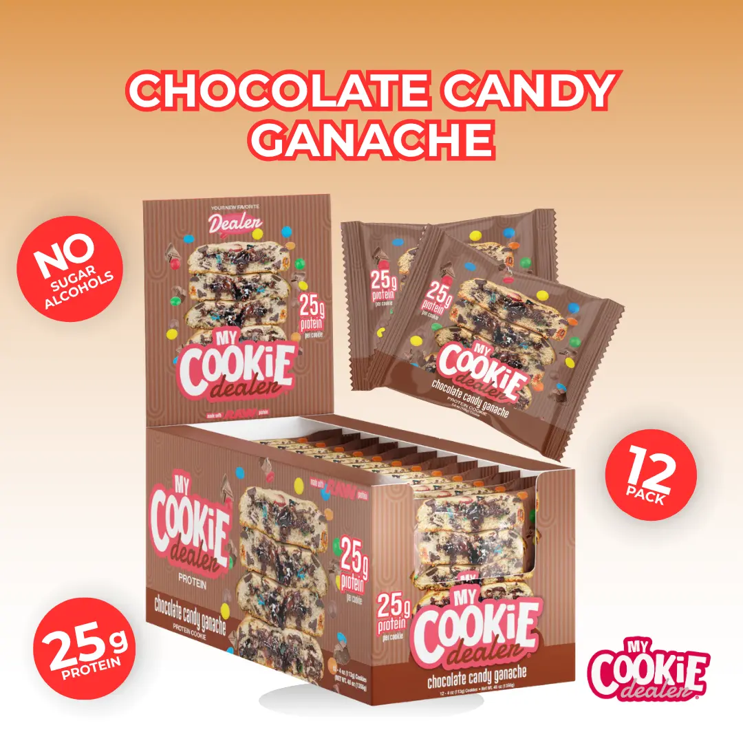 12 pack Chocolate Candy Ganache Protein Cookie