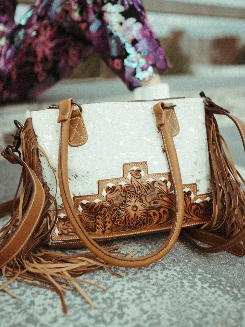 The Golden Baby Concealed Carry a Haute Southern Hyde by Beth Marie Exclusive Cowhide Purse