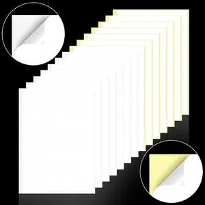 20 count A4 Size Double Sided Adhesive Sheets Clear DIY  Sticky Tape 8. 3 x 11. 5 Inch Decorative Craft Adhesive Paper for Card Making Art Craft Office Photo Album Home