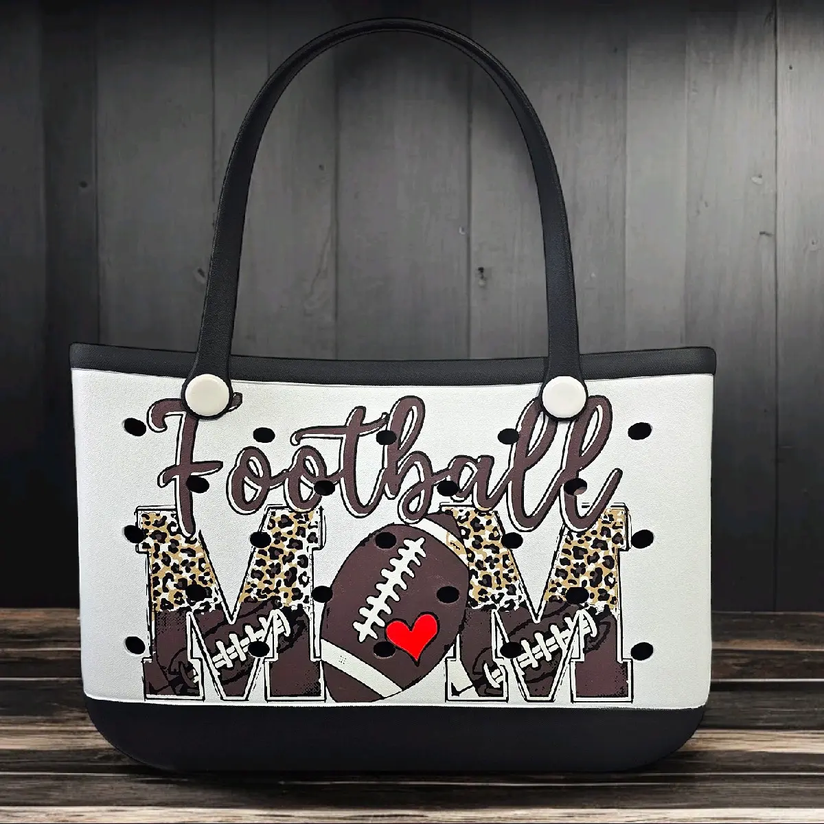 Football Mom XL Tote Bag
