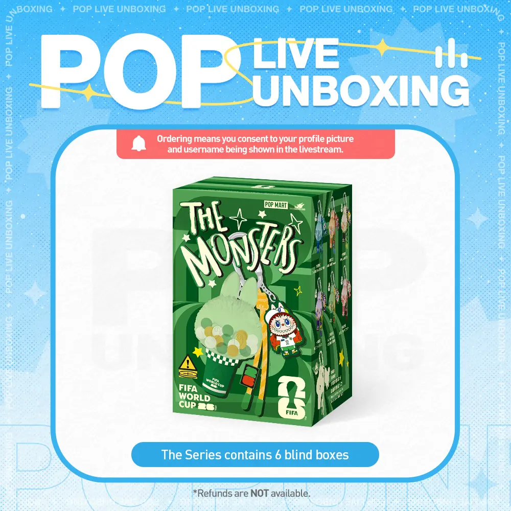 [POP NOW]POP MART THE MONSTERS × FIFA SERIES-Mini Pendant Light Blind Box ,