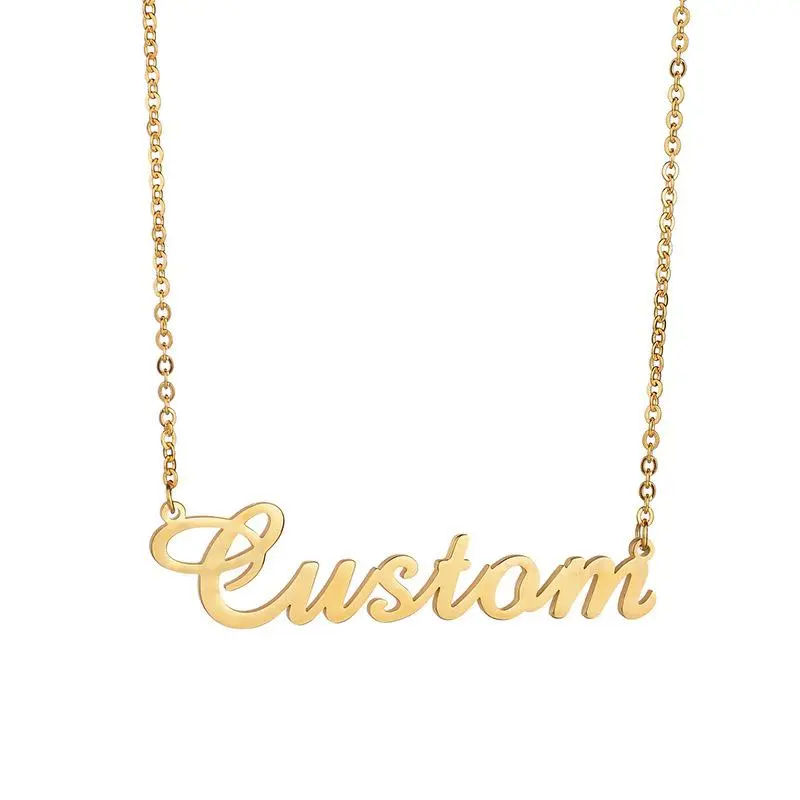 Personality DIY Custom Name Necklace for Mother's Day - Multi-Name Personalized Stainless Steel Letter Pendant, Family Initial Jewelry for Mom, Gold Silver Titanium Color, Engraved Sentimental Keepsake
