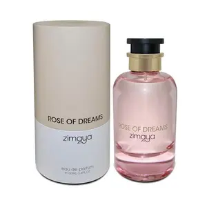 Zimaya Rose of Dreams Pour Femme Eau de Parfum, 3.4 Fl. Oz - Romantic Rose & Amber Scent with Peach & Musk Accents