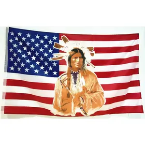 USA Native American Flag Indian US Flag 3x5ft,Flags Sturdy Double Stitched and Premium Polyester. Decor Tapestry Decorative