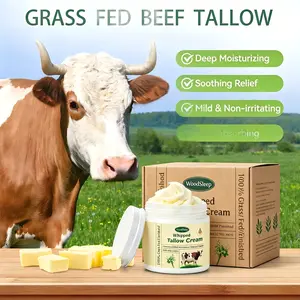 Beef Tallow for Skin, Beef Tallow, Grass Fed Beef Tallow, Whipped Beef Tallow for Face Moisturizer for All Purpose Tallow Balm, 2 packs,summerwins