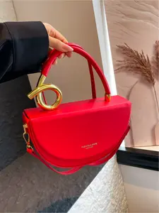 Exquisite box bag, rope-shaped handle, half-moon shape, simple commuting, party, 2025 new style shoulder and crossbody handbag, suitable for commuting, party, dinner, Fashionable handbag