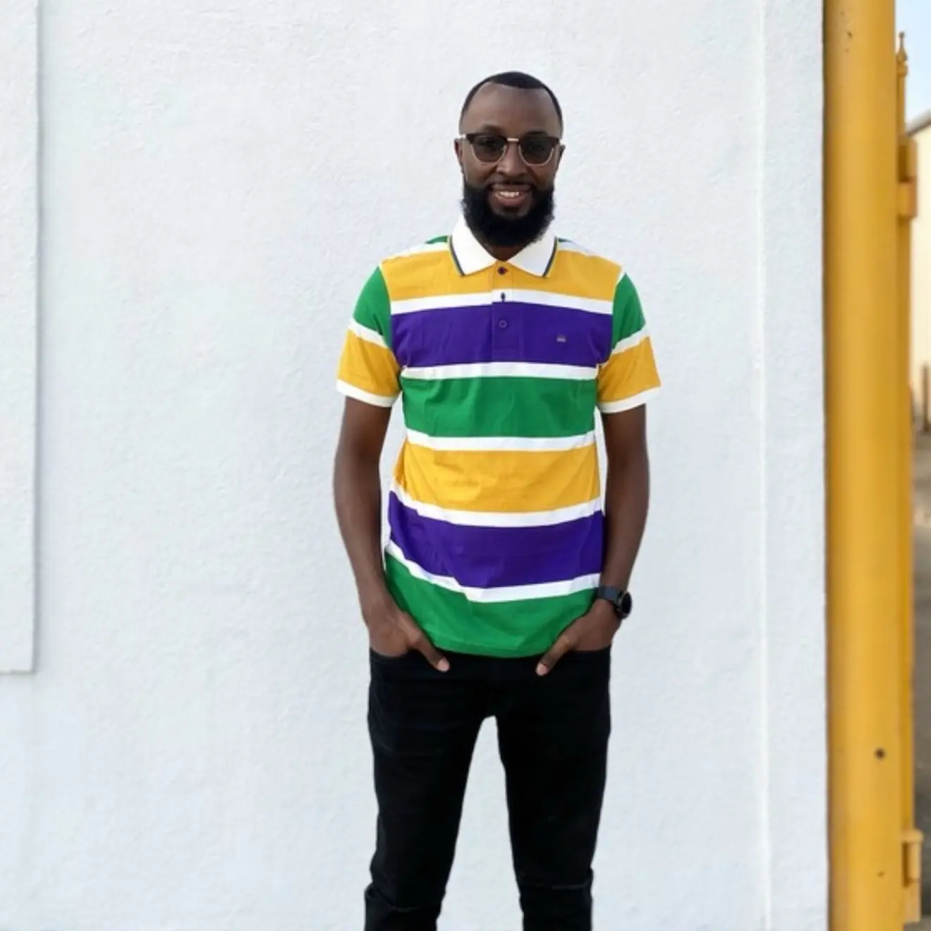 Mardi Gras Block Polo