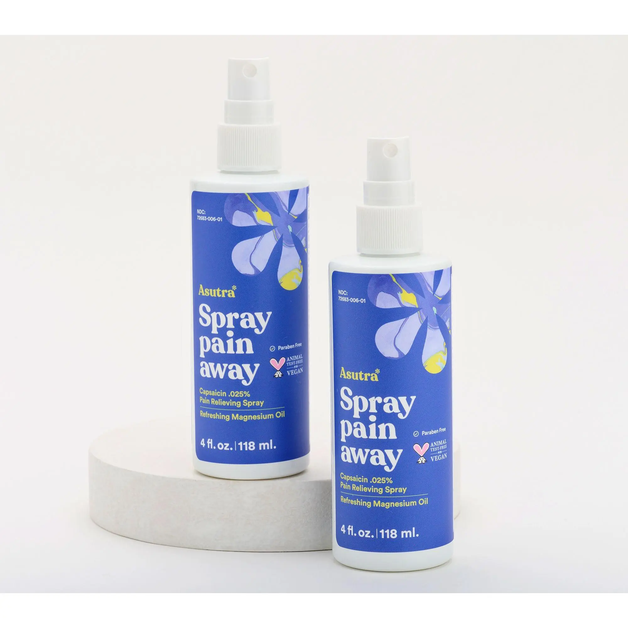 Asutra Set of 2 Spray Pain Away Magnesium Pain Relief Spray