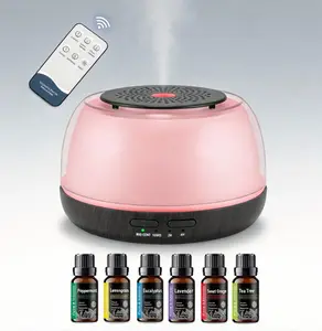 8-Hour Aromatherapy with Remote Control & Multi-Color LED Lights, Ultra-Quiet Ultrasonic Technology, 7 LED Colors, 4 Timer Modes, Perfect for Home & Travel Portable  humidifier Aromatherapy oil mist colorful flame Smart RGB Lighting Aroma Diffuser